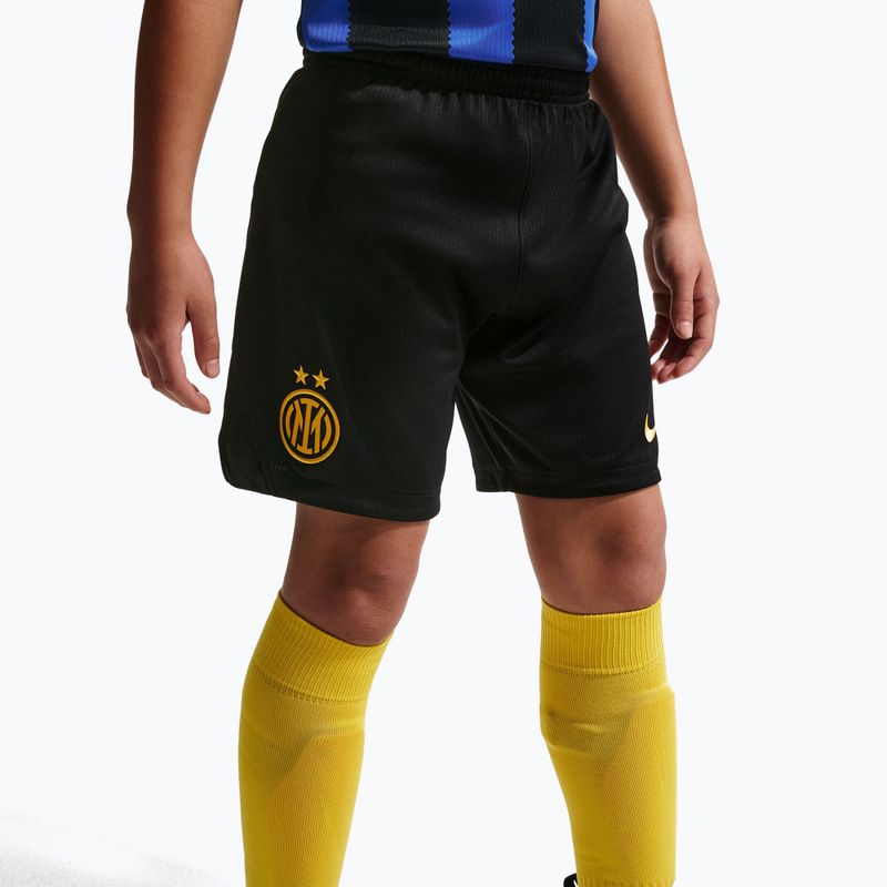 Children's football shorts Nike Inter Milan Dri-Fit Stadium Home black/university gold 7