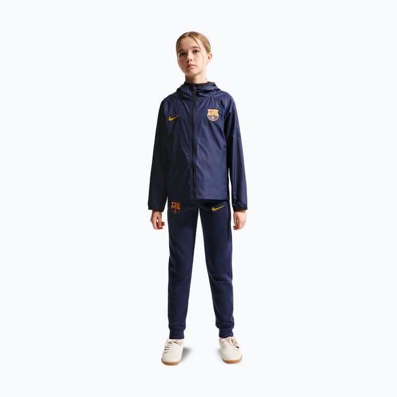 Children's football jacket Nike FC Barcelona Academy Pro blackened blue/black/mineral yellow 2