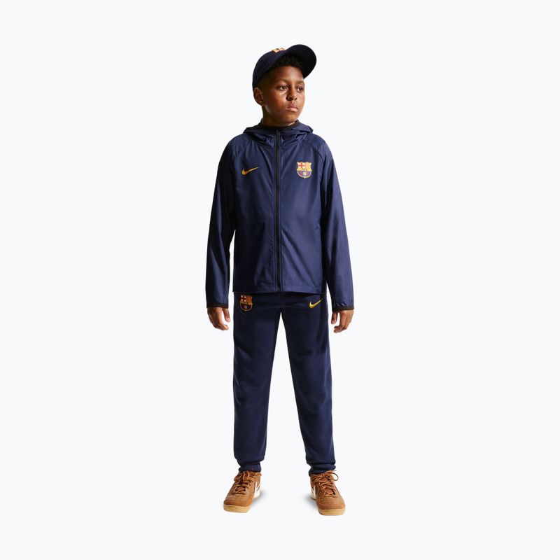 Children's football jacket Nike FC Barcelona Academy Pro blackened blue/black/mineral yellow 3