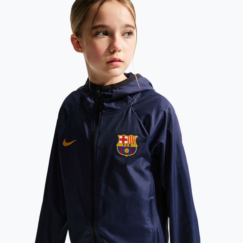Children's football jacket Nike FC Barcelona Academy Pro blackened blue/black/mineral yellow 4