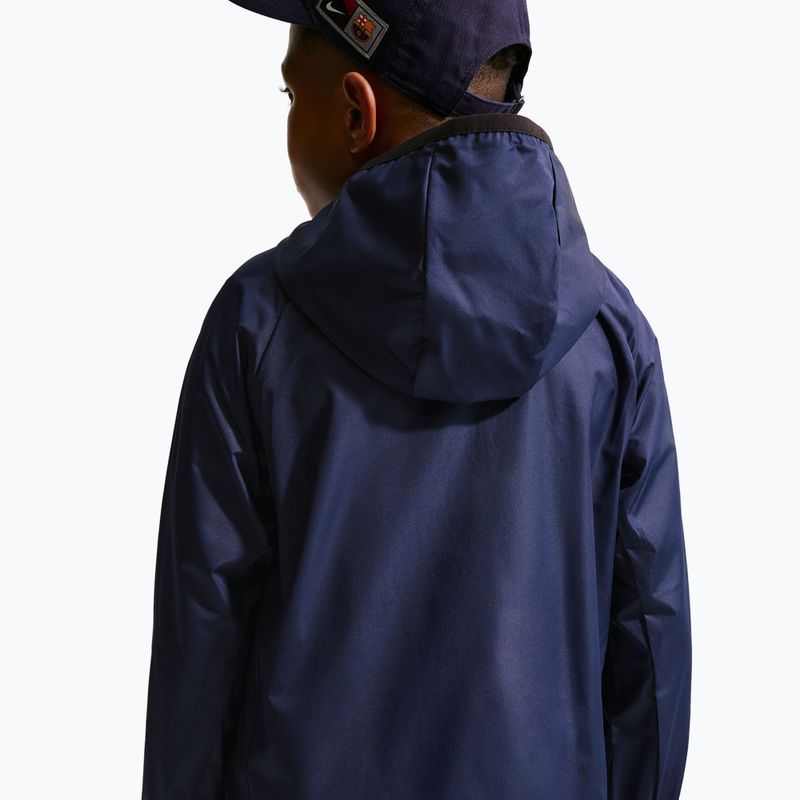 Children's football jacket Nike FC Barcelona Academy Pro blackened blue/black/mineral yellow 5