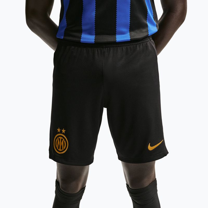 Men's football shorts Nike Inter Milan Dri-Fit Stadium Home black/university gold 5