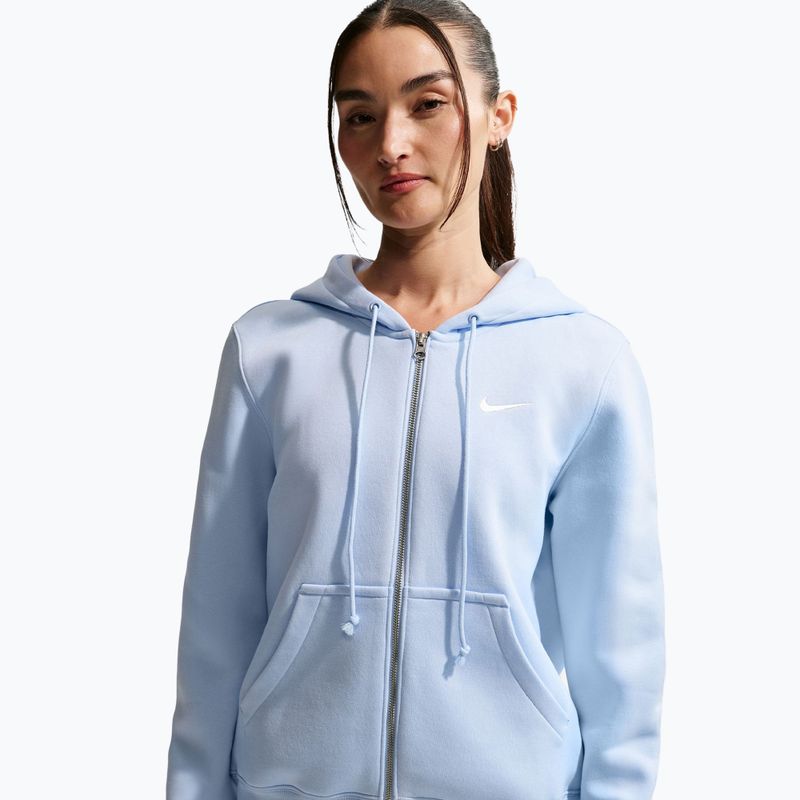 Women's sweatshirt  Nike Sportswear Phoenix Fleece Full Zip hydrogen blue/sail 4