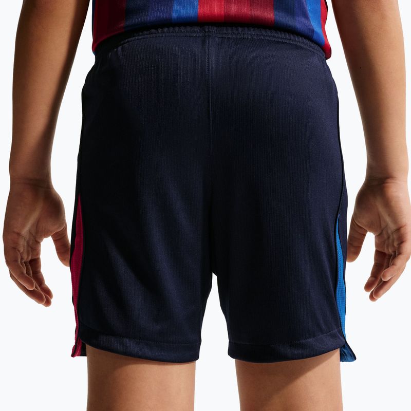 Children's football shorts Nike FC Barcelona Dri-Fit Stadium Home blackened blue/mineral yellow 3