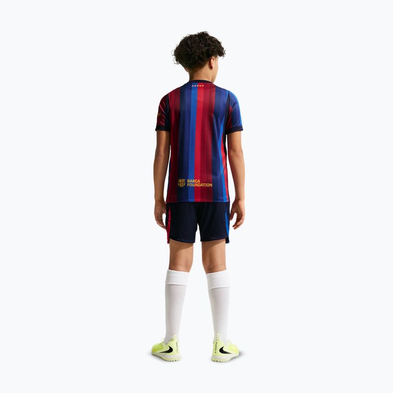 Children's football shorts Nike FC Barcelona Dri-Fit Stadium Home blackened blue/mineral yellow 5