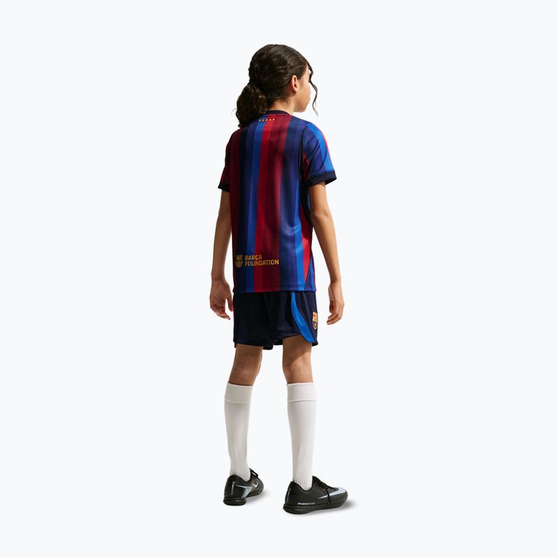 Children's football shorts Nike FC Barcelona Dri-Fit Stadium Home blackened blue/mineral yellow 6