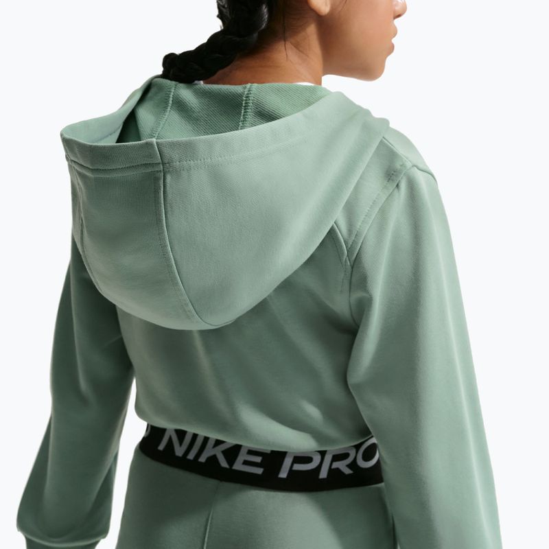 Children's sweatshirt Nike Pro Fleece Dri-Fit Full-Zip steam/steam/black/white 5