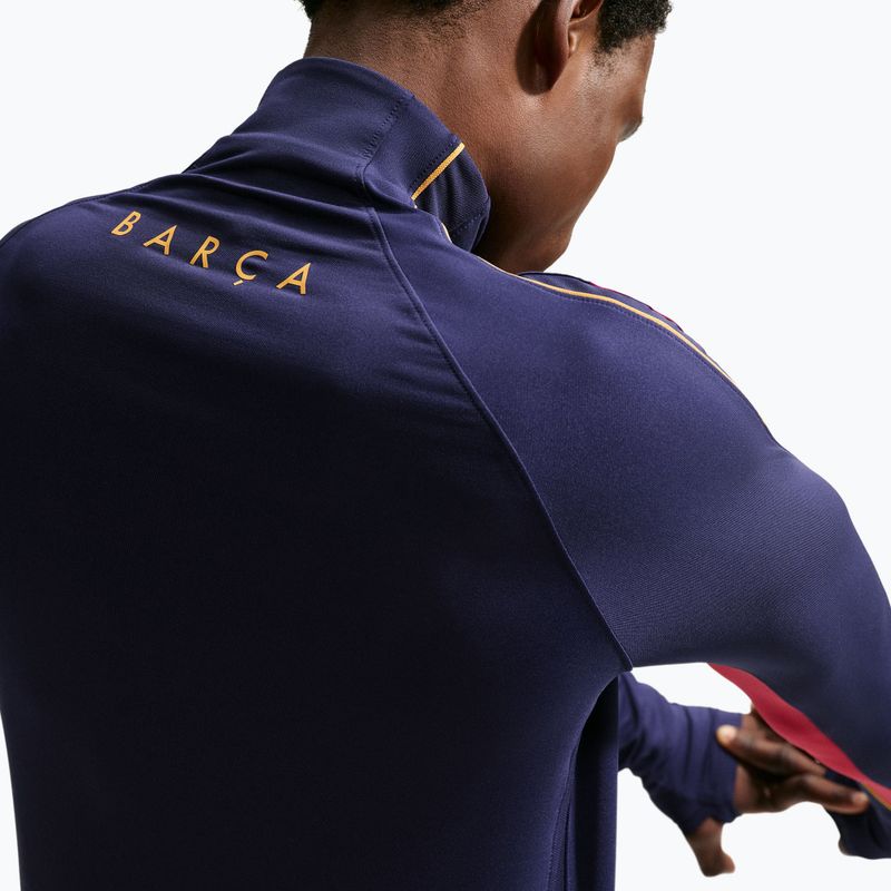 Men's football sweatshirt Nike FC Barcelona Strike Soccer Drill Top blackened blue/mineral yellow 6