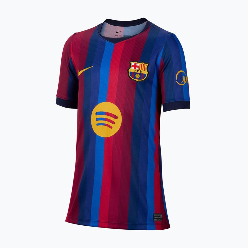 Children's football shirt Nike FC Barcelona Dri-Fit Stadium Home deep garnet/blue void/mineral yellow