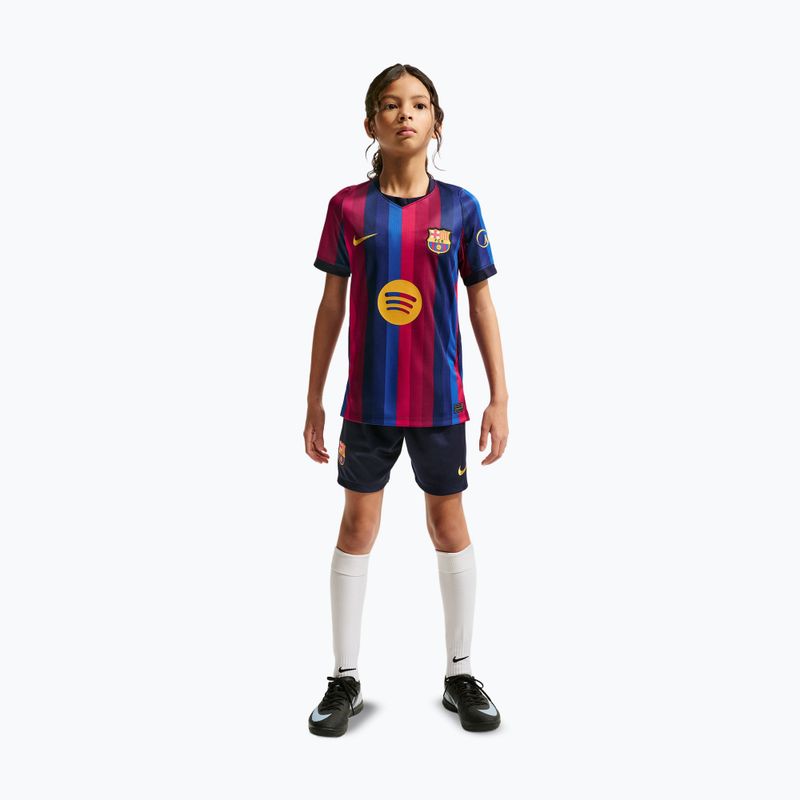 Children's football shirt Nike FC Barcelona Dri-Fit Stadium Home deep garnet/blue void/mineral yellow 5