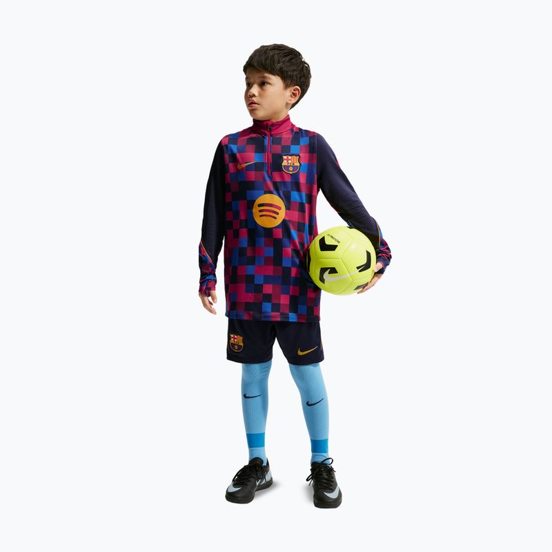 Children's football sweatshirt Nike FC Barcelona Dri-Fit Strike Drill Top noble red/noble red/mineral yellow 3