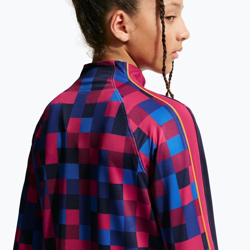 Children's football sweatshirt Nike FC Barcelona Dri-Fit Strike Drill Top noble red/noble red/mineral yellow 6