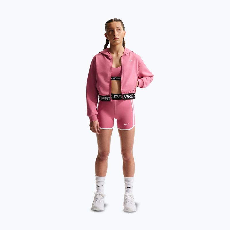 Children's sweatshirt Nike Pro Fleece Dri-Fit Full-Zip peony/peony/black/white 2