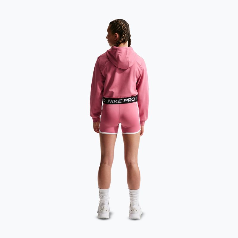 Children's sweatshirt Nike Pro Fleece Dri-Fit Full-Zip peony/peony/black/white 3