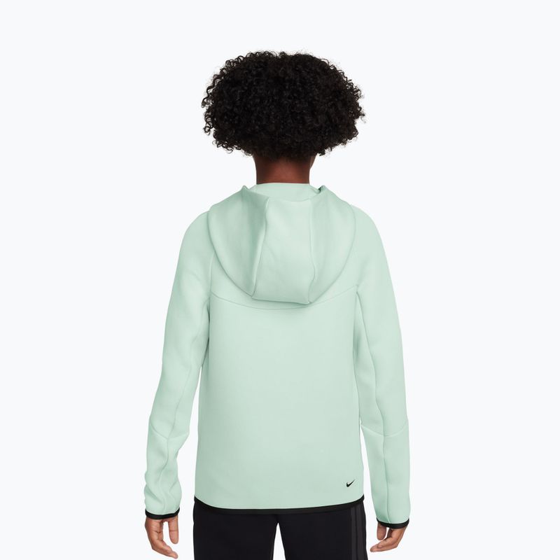 Children's sweatshirt Nike Sportswear Tech Fleece Full Zip barely green/black/black 2