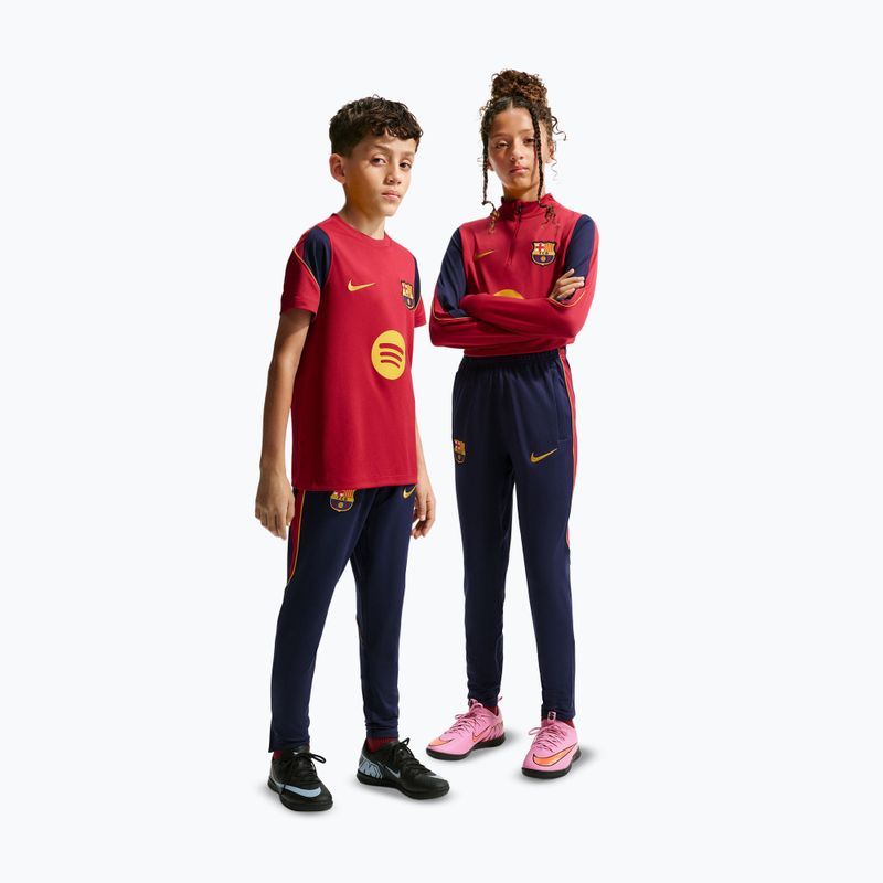 Children's football trousers Nike FC Barcelona Strike Dri-Fit blackened blue/noble red/yellow 2