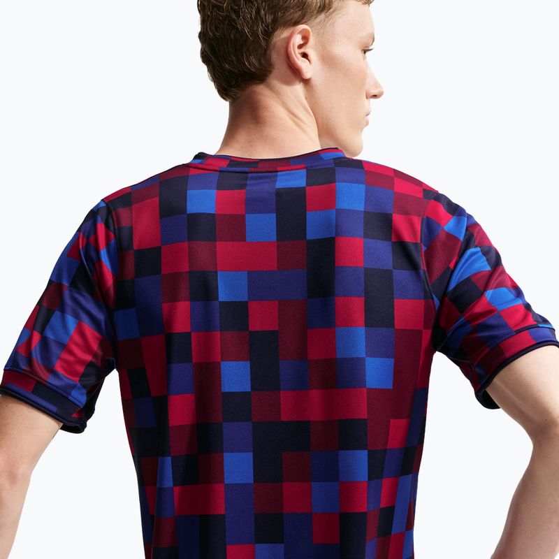 Men's football shirt Nike FC Barcelona Dri-Fit Pre-Match noble red/mineral yellow 5