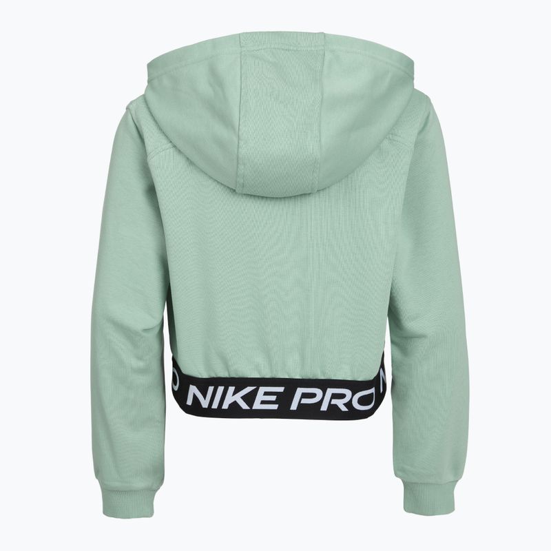 Children's sweatshirt Nike Pro Fleece Dri-Fit Full-Zip steam/steam/black/white 7