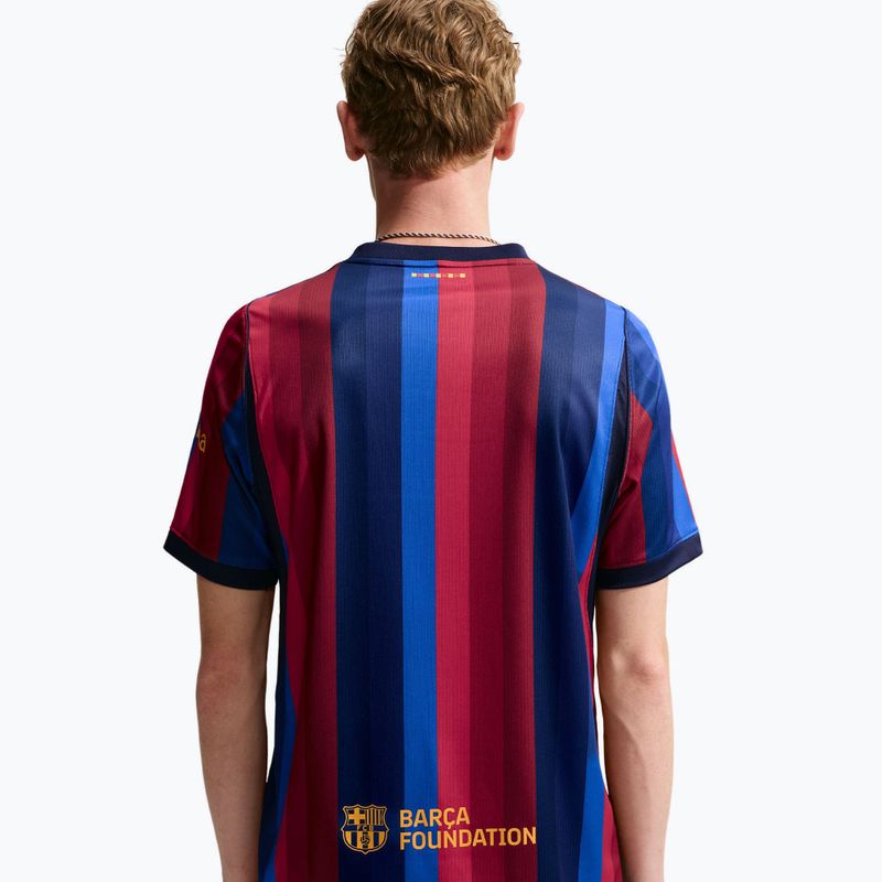 Men's football shirt Nike FC Barcelona Dri-Fit Stadium Home deep garnet/blue void/mineral yellow 4