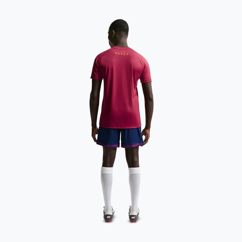 Men's football shirt Nike FC Barcelona Strike Soccer Dri-Fit noble red/blackened blue/mineral yellow 3