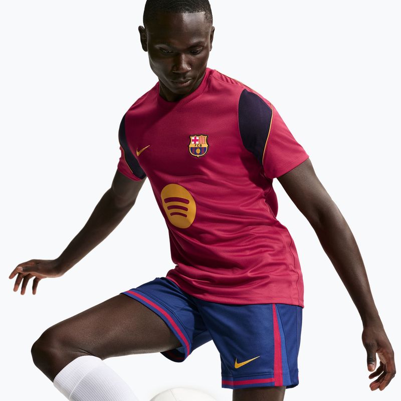 Men's football shirt Nike FC Barcelona Strike Soccer Dri-Fit noble red/blackened blue/mineral yellow 4