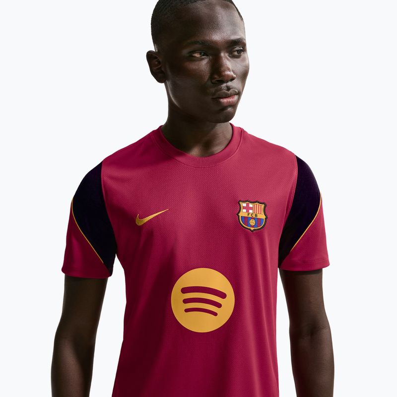 Men's football shirt Nike FC Barcelona Strike Soccer Dri-Fit noble red/blackened blue/mineral yellow 5