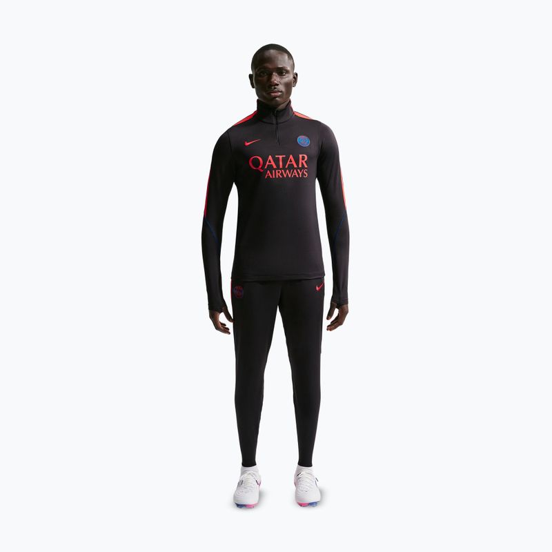 Men's football sweatshirt Nike Paris Saint-Germain Strike Dri-Fit Soccer Knit Drill Top black/global red/global red 2
