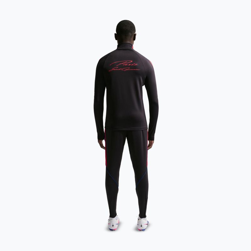 Men's football sweatshirt Nike Paris Saint-Germain Strike Dri-Fit Soccer Knit Drill Top black/global red/global red 3