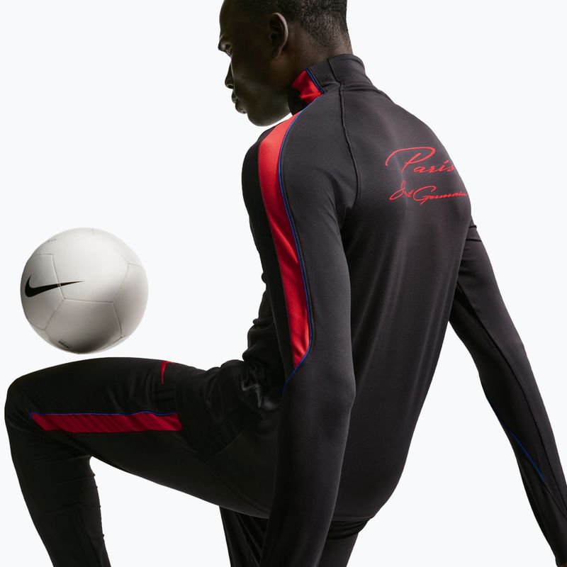 Men's football sweatshirt Nike Paris Saint-Germain Strike Dri-Fit Soccer Knit Drill Top black/global red/global red 6