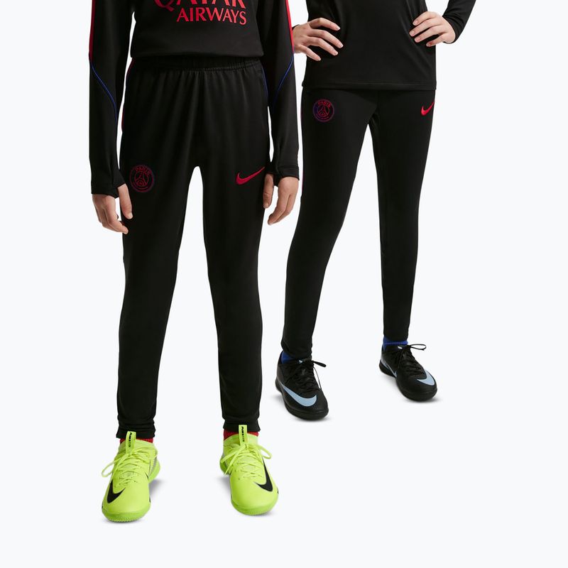 Children's football trousers Nike Paris Saint-Germain Strike Dri-Fit black/global red/global red