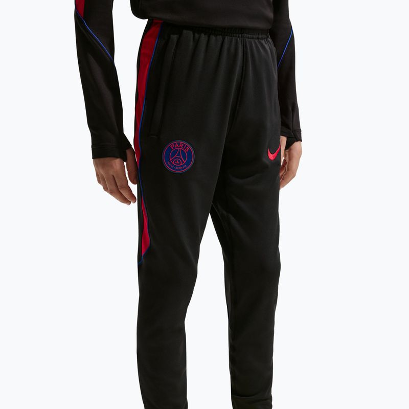 Children's football trousers Nike Paris Saint-Germain Strike Dri-Fit black/global red/global red 7