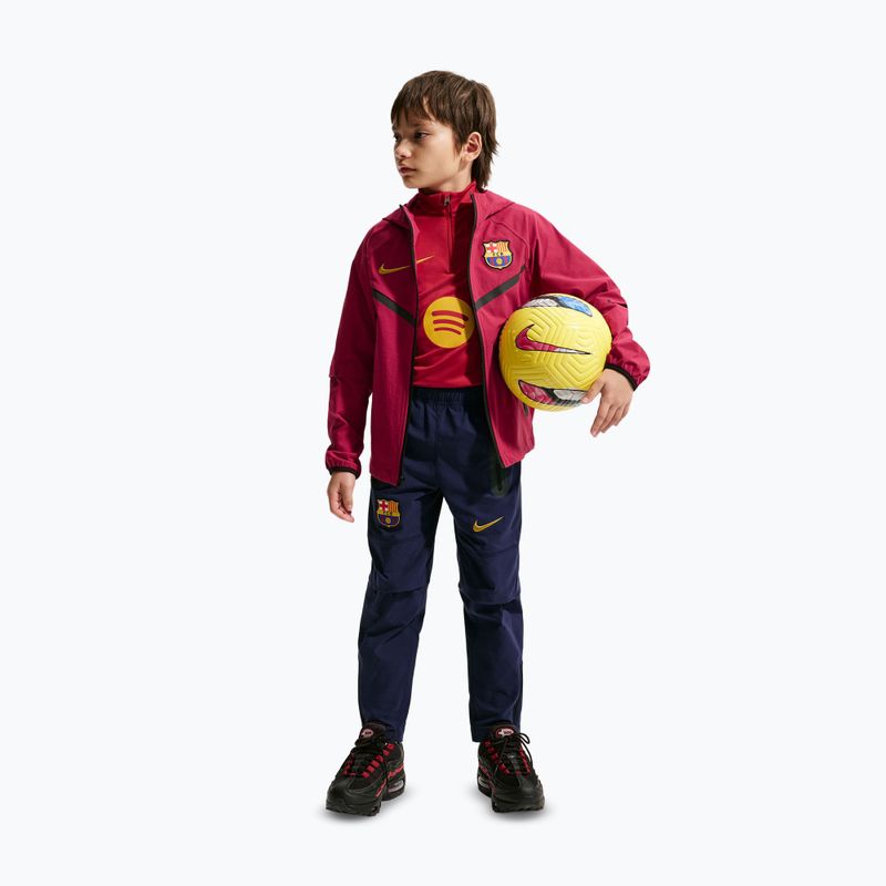 Children's football trousers Nike FC Barcelona Tech Woven blackened blue/black/mineral yellow 2