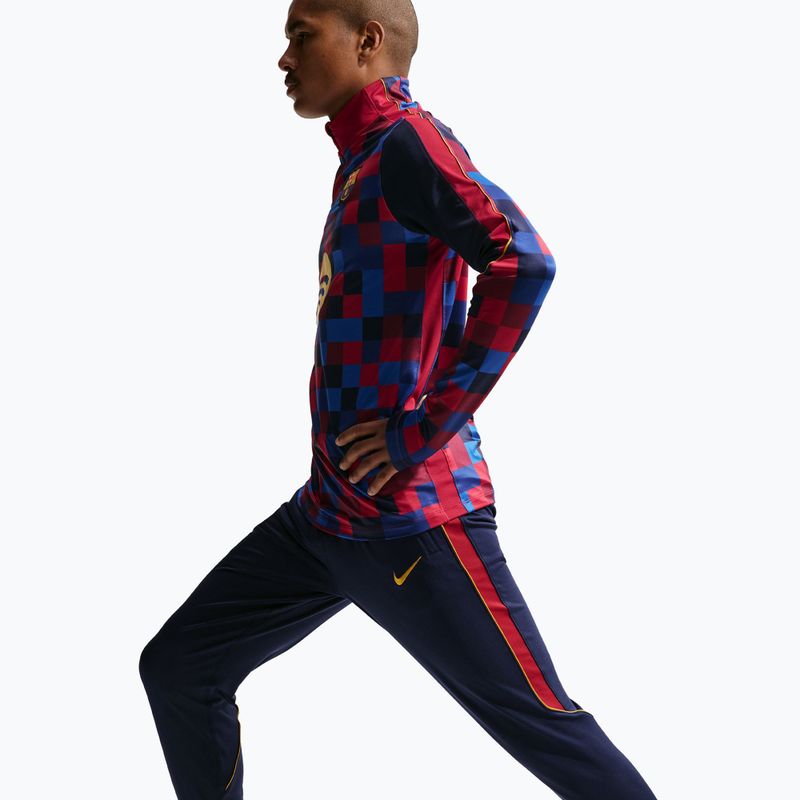Men's football trousers Nike FC Barcelona Strike Dri-Fit blackened blue/noble red/yellow 4