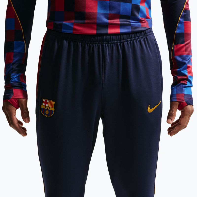 Men's football trousers Nike FC Barcelona Strike Dri-Fit blackened blue/noble red/yellow 6