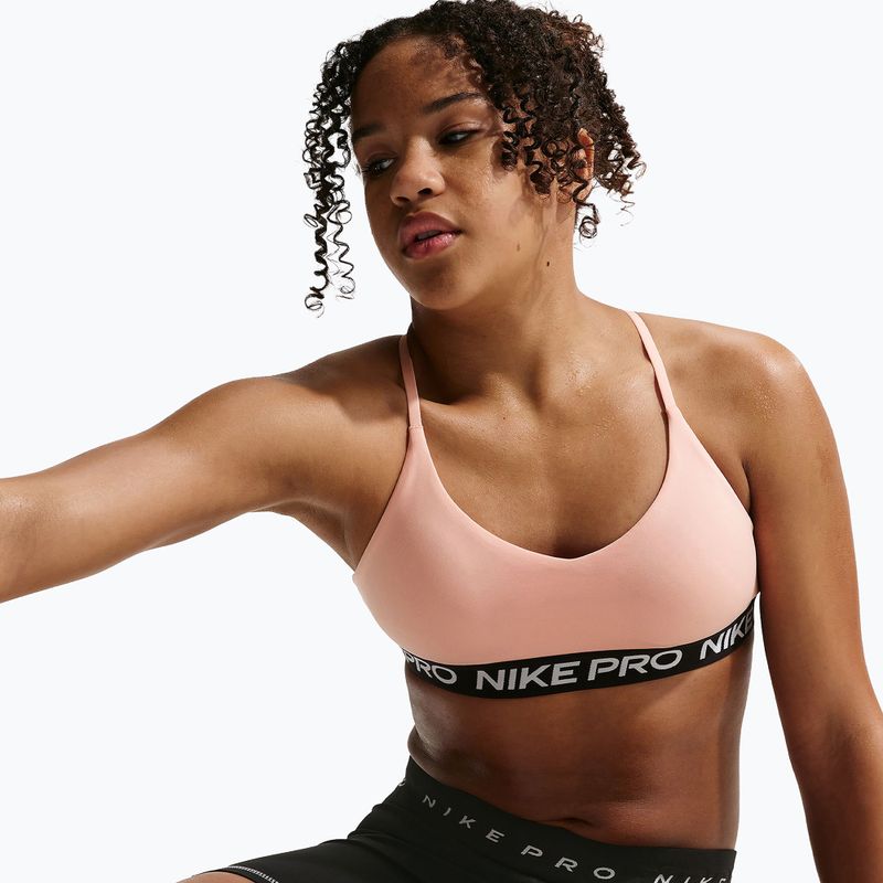 Children's training bra Nike Pro Indy arctic orange/black/white 5