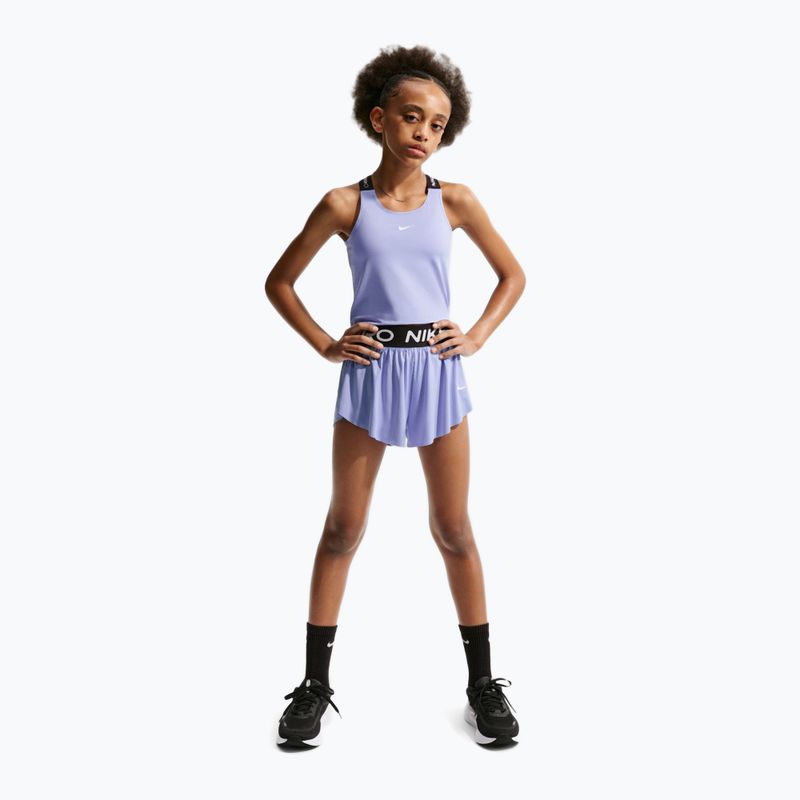 Children's shorts Nike Pro Dri-Fit 2in1 light thistle/black/white 2