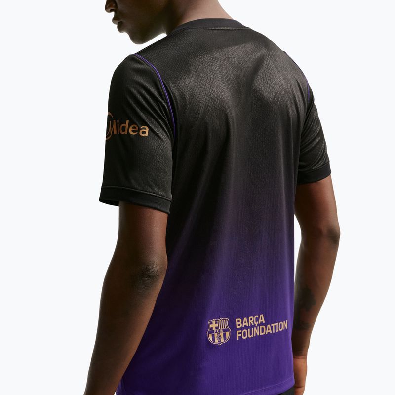 Men's football shirt Nike FC Barcelona 2026/27 Stadium Away field purple/field purple/metallic gold 5