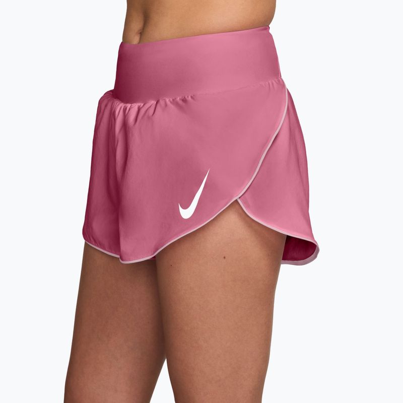 Women's running shorts Nike Tempo Swoosh Dri-Fit Mid-Rise Brief-Lined peony/pink foam/white 3