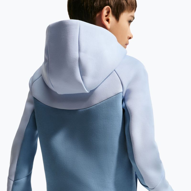 Children's sweatshirt Nike Sportswear Tech Fleece Full Zip hydrogen blue/work blue/black/black 5