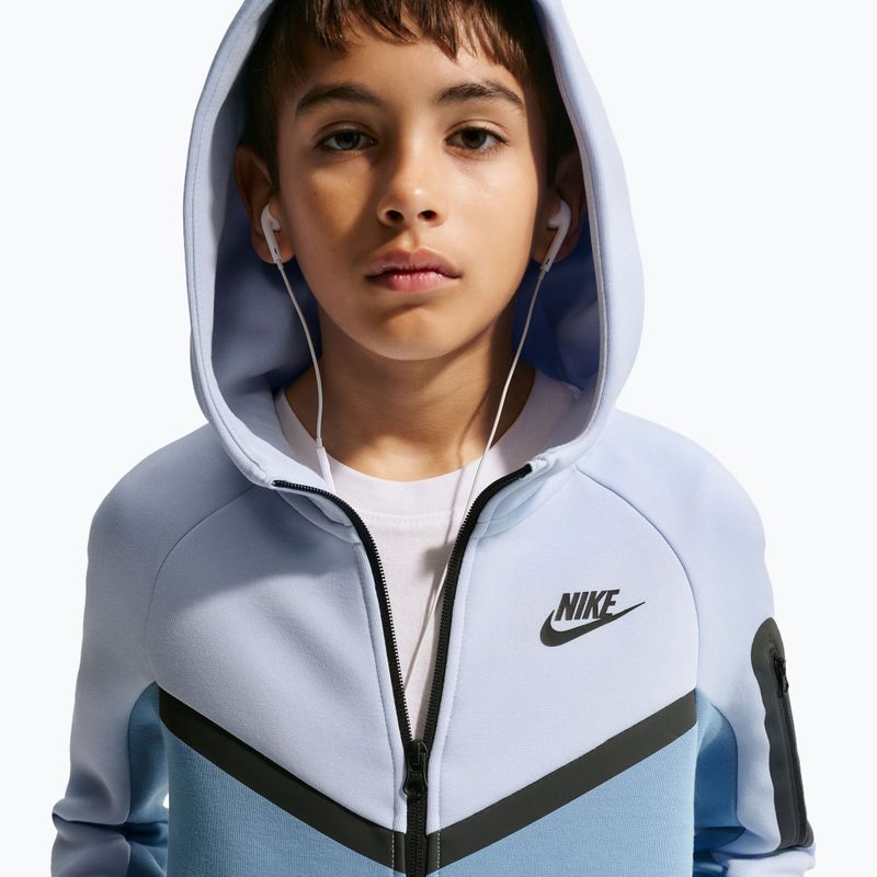 Children's sweatshirt Nike Sportswear Tech Fleece Full Zip hydrogen blue/work blue/black/black 6