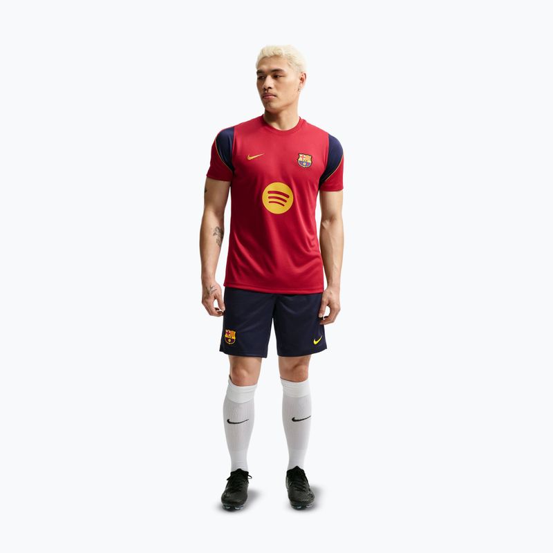 Men's football shorts Nike FC Barcelona Strike blackened blue/noble red/mineral yellow 2