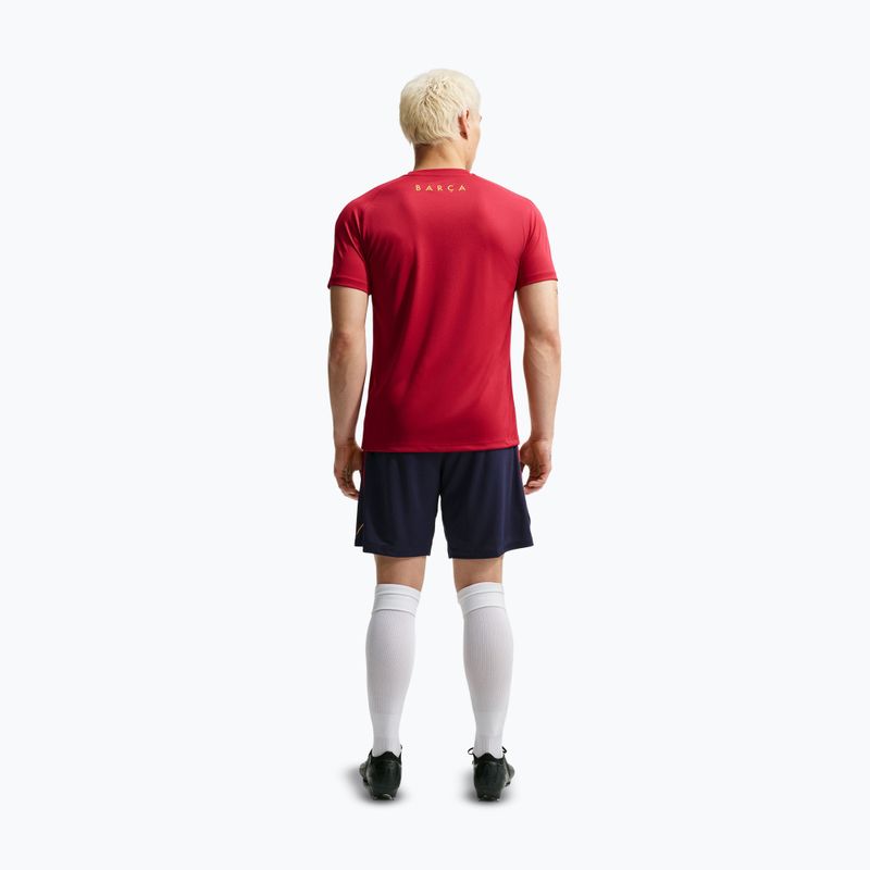 Men's football shorts Nike FC Barcelona Strike blackened blue/noble red/mineral yellow 3