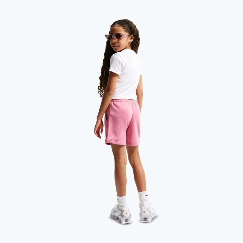 Nike Sportswear Club Fleece children's shorts peony/peony/white 3