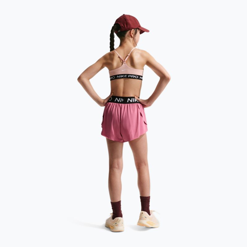 Children's shorts Nike Pro Dri-Fit 2in1 peony/black/white 2