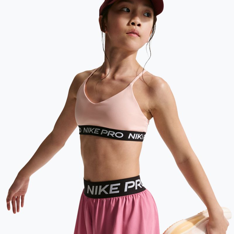Children's shorts Nike Pro Dri-Fit 2in1 peony/black/white 3