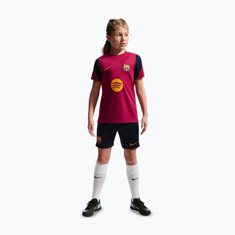 Children's football shirt Nike FC Barcelona Strike Dri-Fit noble red/blackened blue 3