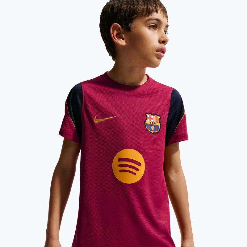 Children's football shirt Nike FC Barcelona Strike Dri-Fit noble red/blackened blue 4