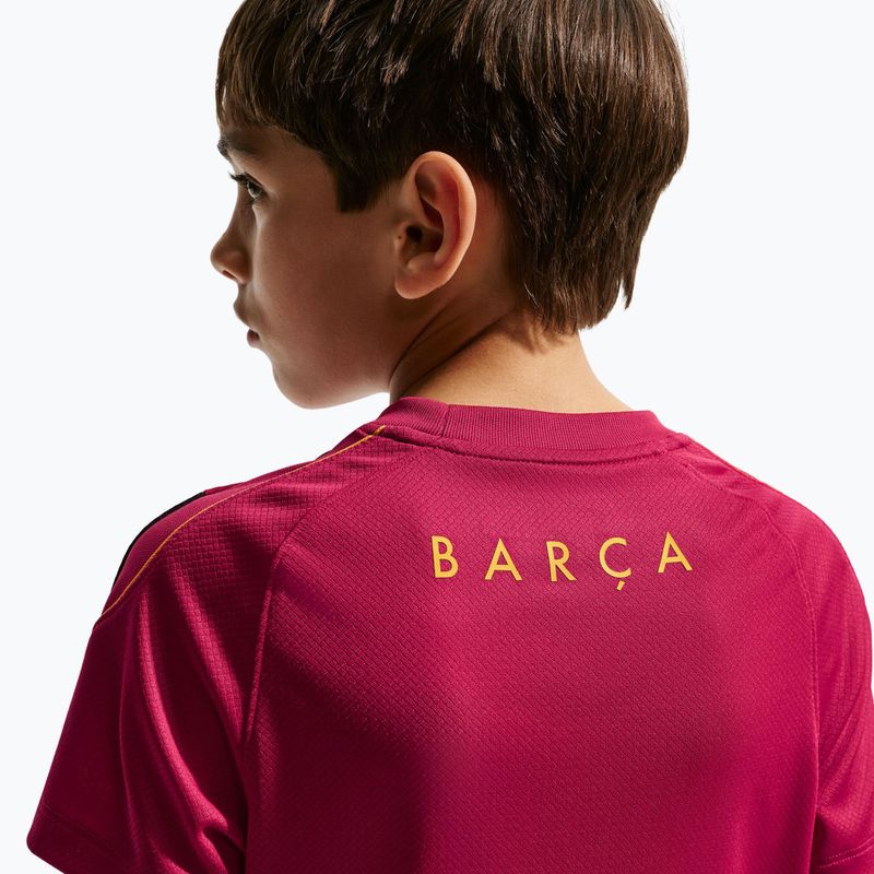Children's football shirt Nike FC Barcelona Strike Dri-Fit noble red/blackened blue 5