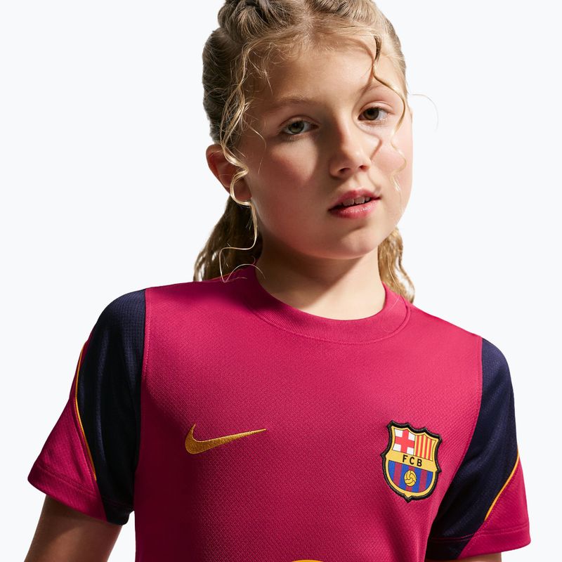 Children's football shirt Nike FC Barcelona Strike Dri-Fit noble red/blackened blue 6