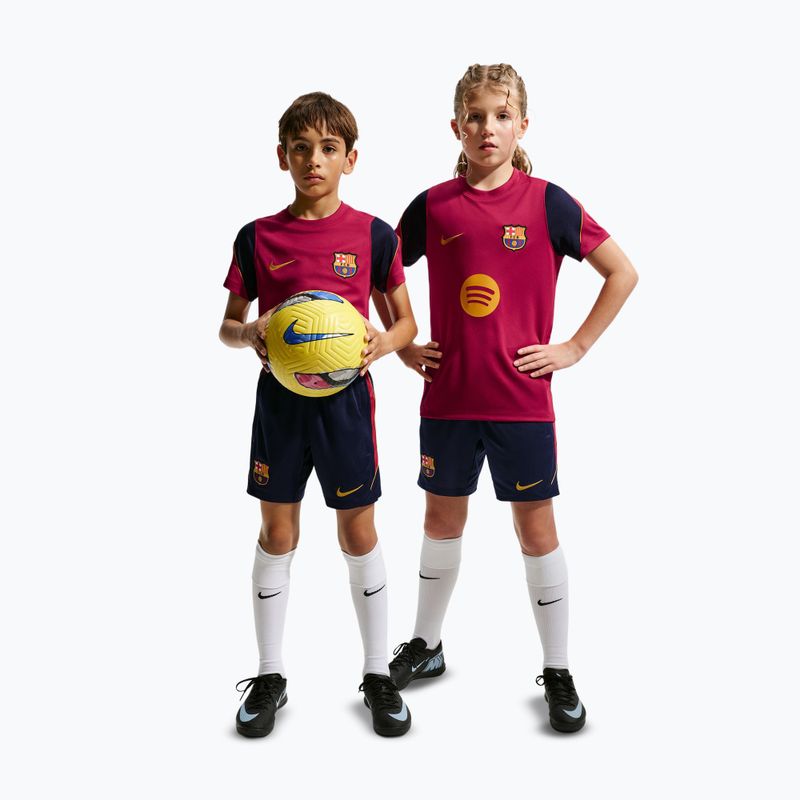 Children's football shorts Nike FC Barcelona Strike blackened blue/noble red/mineral yellow 2